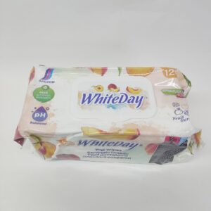 Салфетки влажные "White Day" 17х27 (120 Штук) (Персик) [Турция]