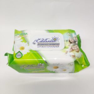 Салфетки влажные с клапаном "Edelweiss" (120 Штук) (Ромашка)